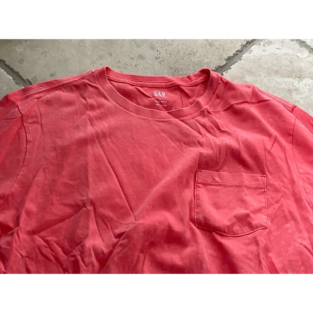 NWT Gap Long Sleeve Soft Wash Orange‎ Tee - Men's L - Picture 5 of 6
